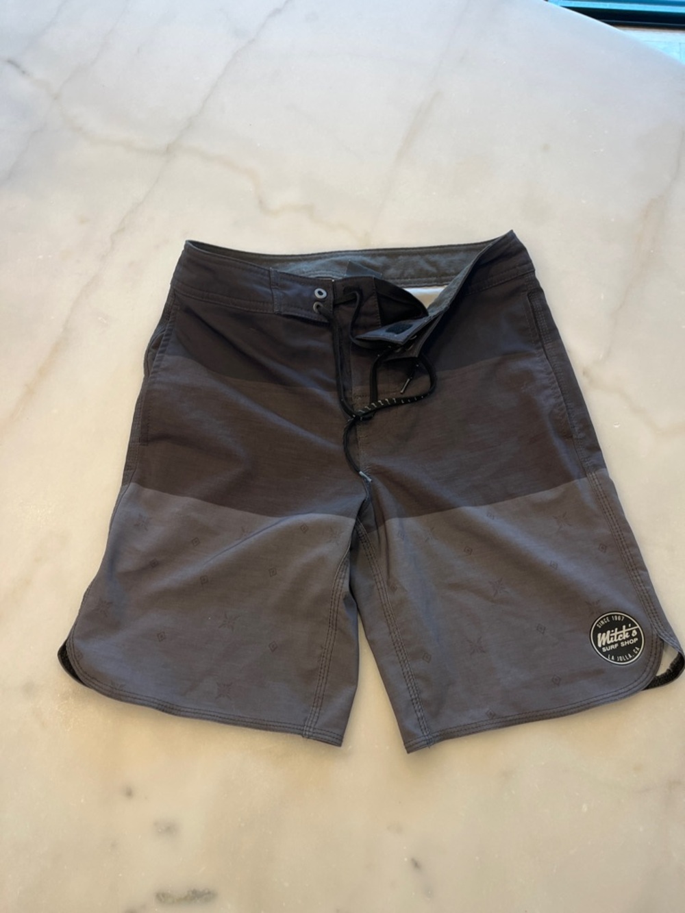 Men's Two-Tone Gray Swim Board Shorts from surf shop in La Jolla